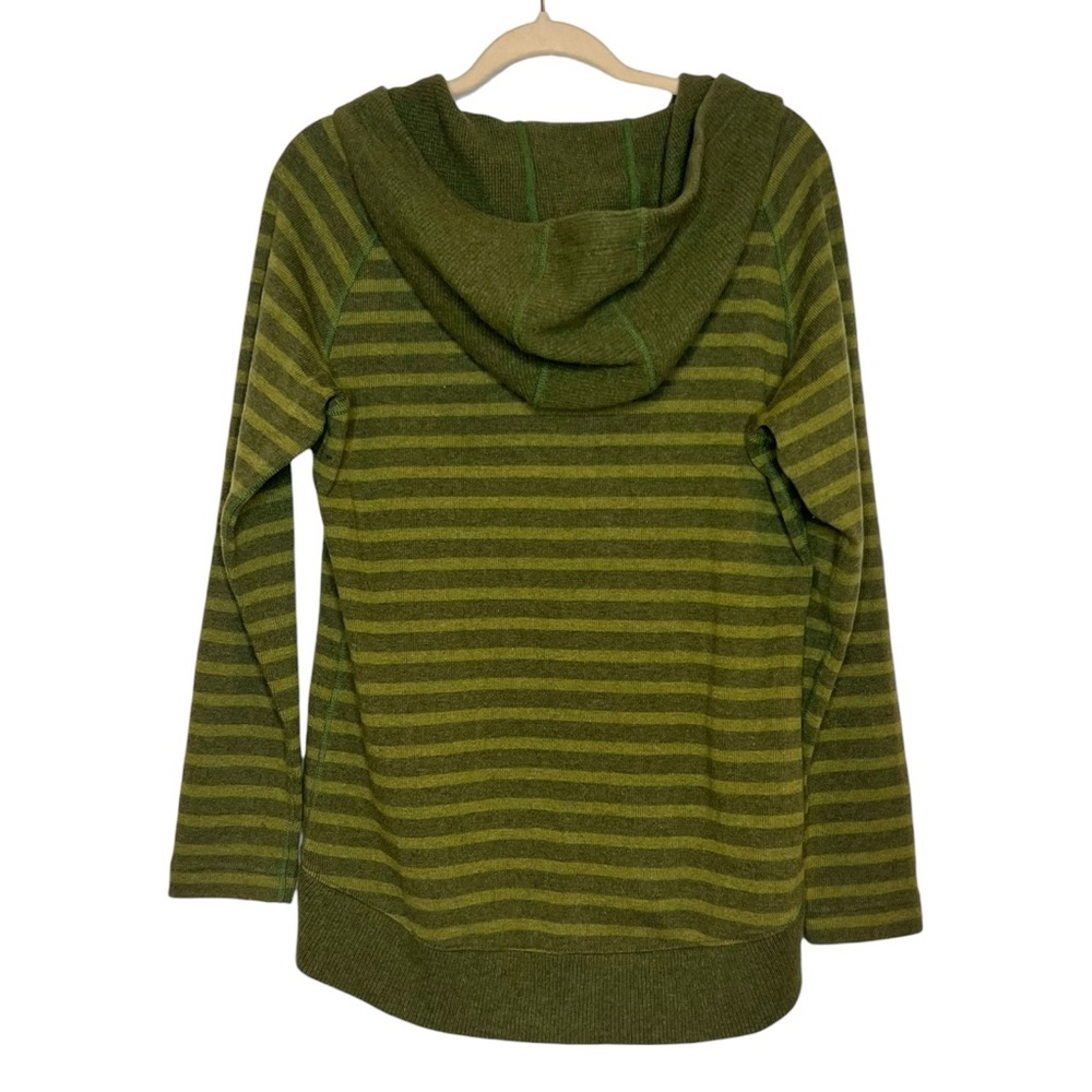 MOUNTAIN HARDWEAR Sevina Wool‎ Blend Striped Sweater with Hood. Size Large - Picture 3 of 9
